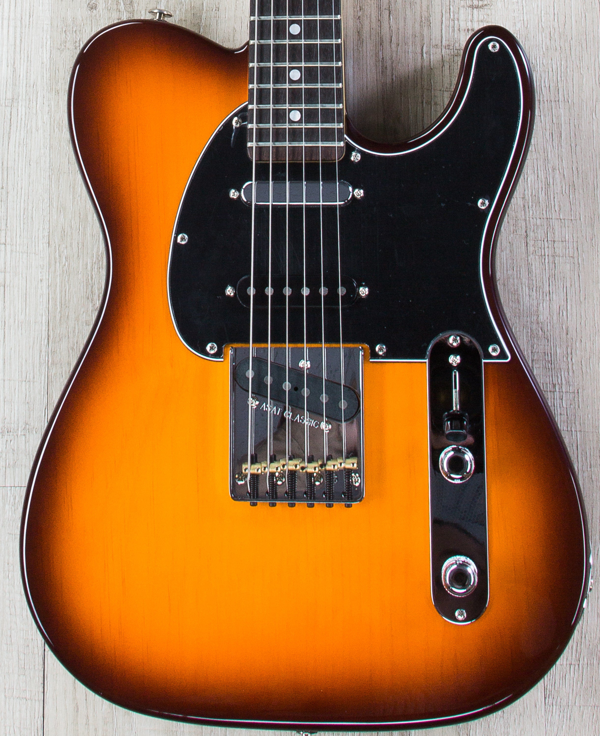 G&L USA ASAT Classic S Alnico Electric Guitar, Pine Body, Rosewood Fingerboard, Hard Case - Autumn Burst