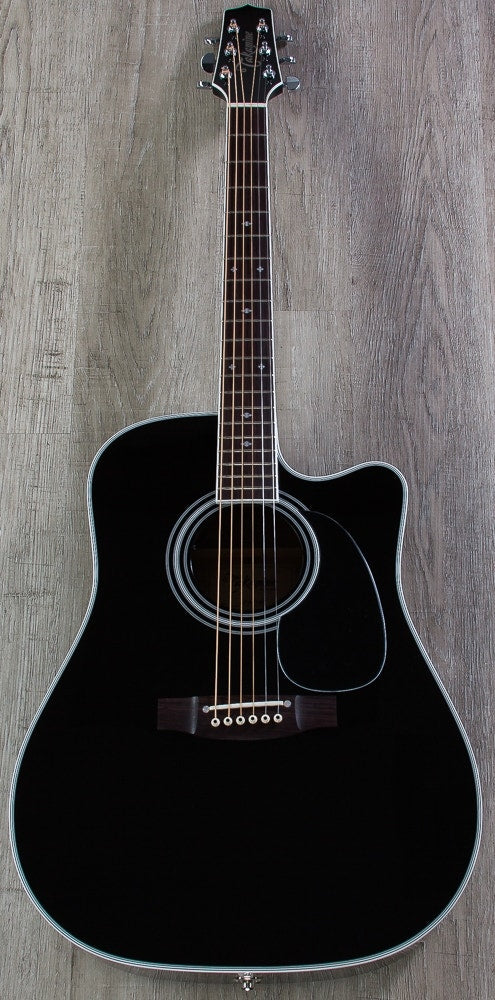 Takamine EF341SC Legacy Series Acoustic-Electric Guitar (Black) & Case (B-Stock)