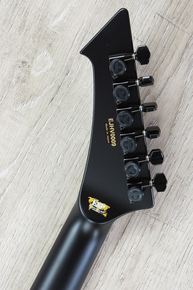 ESP James Hetfield Signature Vulture V-Design Electric Guitar with Form Fit Case - Black Satin