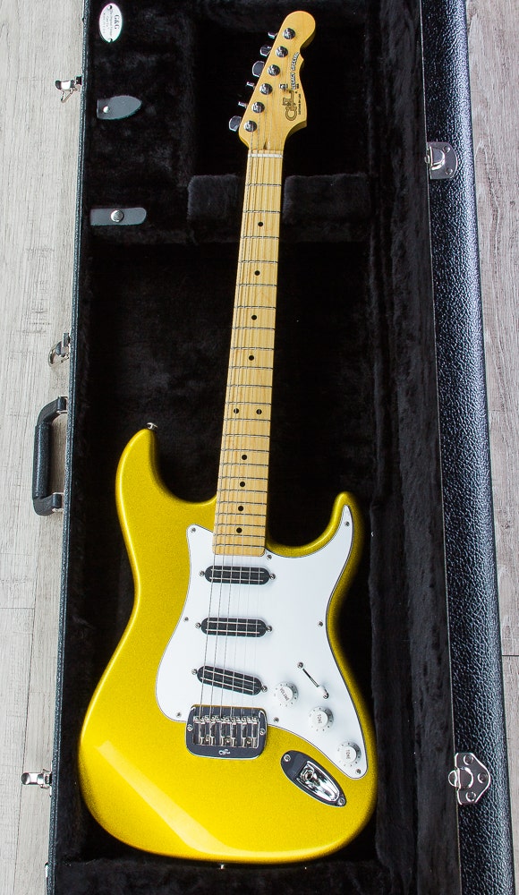 G&L USA Legacy Special Electric Guitar, Maple Fingerboard, Hard Case - Yukon Gold Metallic
