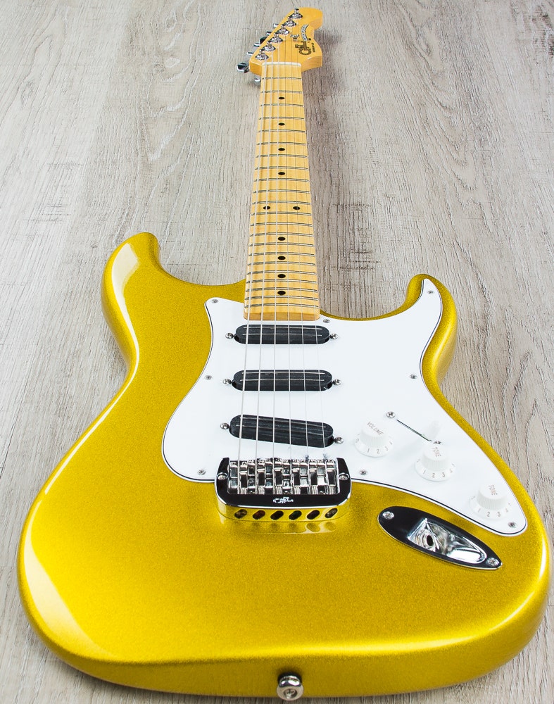 G&L USA Legacy Special Electric Guitar, Maple Fingerboard, Hard Case - Yukon Gold Metallic