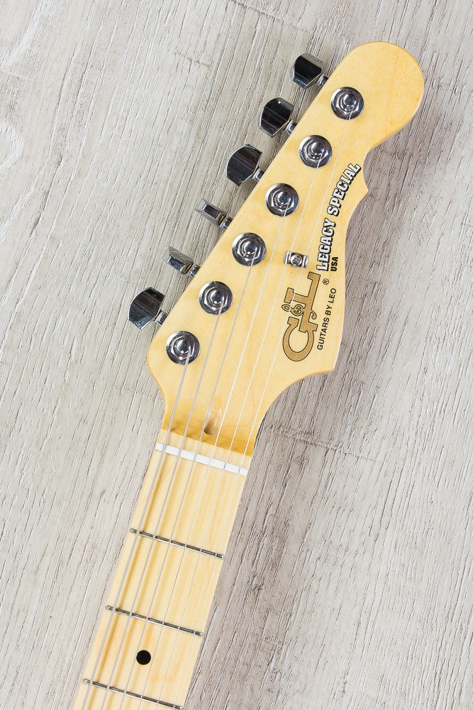 G&L USA Legacy Special Electric Guitar, Maple Fingerboard, Hard Case - Yukon Gold Metallic
