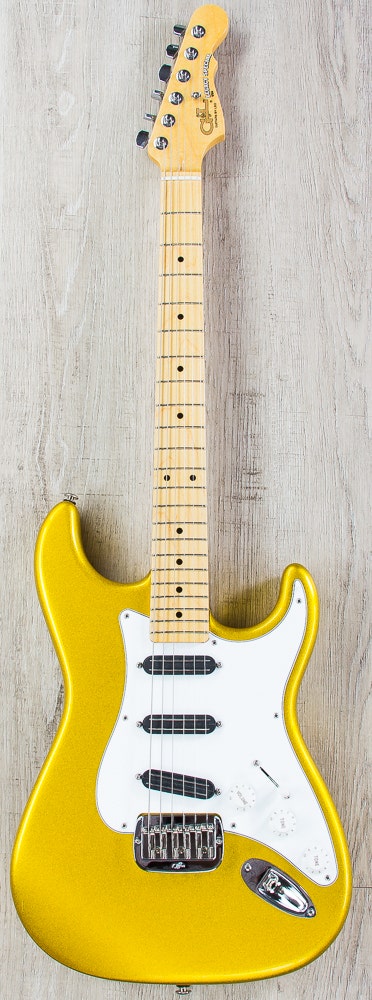 G&L USA Legacy Special Electric Guitar, Maple Fingerboard, Hard Case - Yukon Gold Metallic