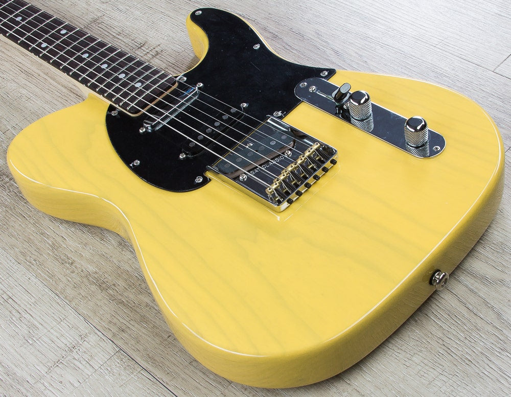 G&L USA ASAT Classic S Alnico Electric Guitar, Rosewood Fingerboard, Hard Case - Butterscotch Blonde