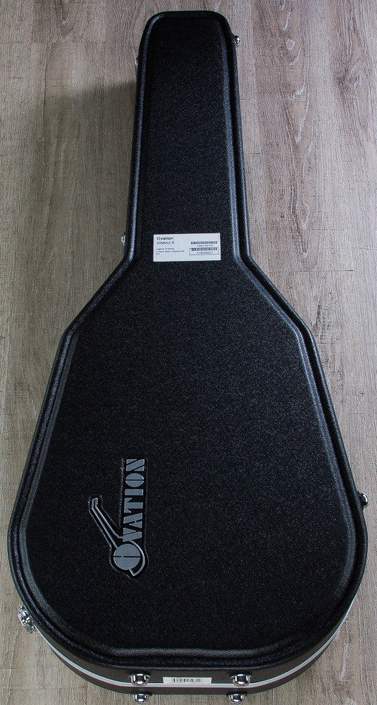 Ovation 2056AX-5 Pro Legend 12-String Deep Contour Cutaway Acoustic-Electric Guitar in Black with Hard Case