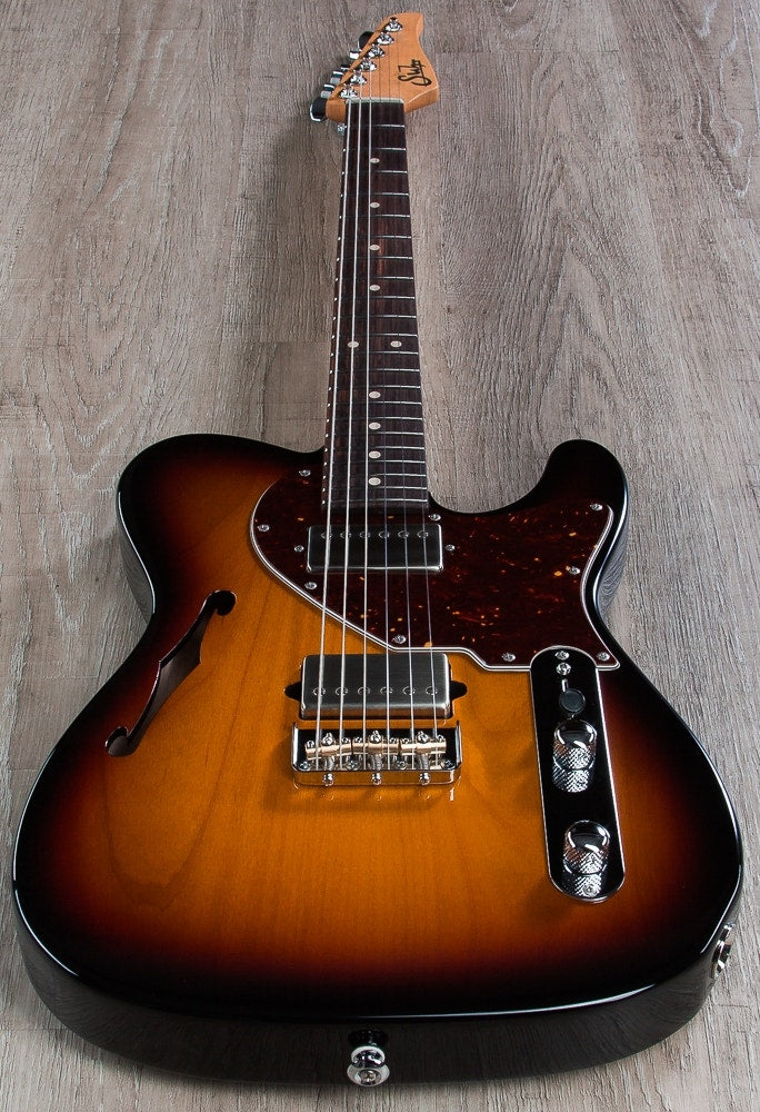 Suhr Alt T Pro Electric Guitar, East Indian Rosewood Fingerboard, Padded Gig Bag - 3-Tone Burst