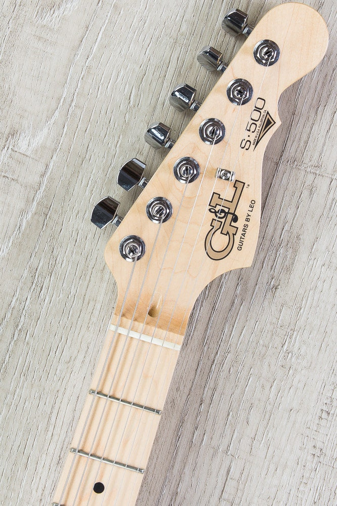 G&L USA S-500 Electric Guitar, Maple Fingerboard, Hard Case - Blackburst