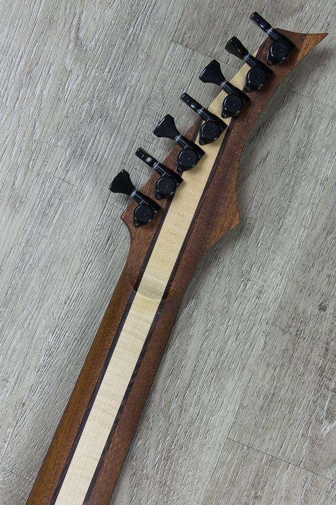 Skervesen Raptor 7- 7-String Electric Guitar, Ebony Fingerboard, DiMarzio Pickups, Hard Case - Trans Black Burst Satin Finish