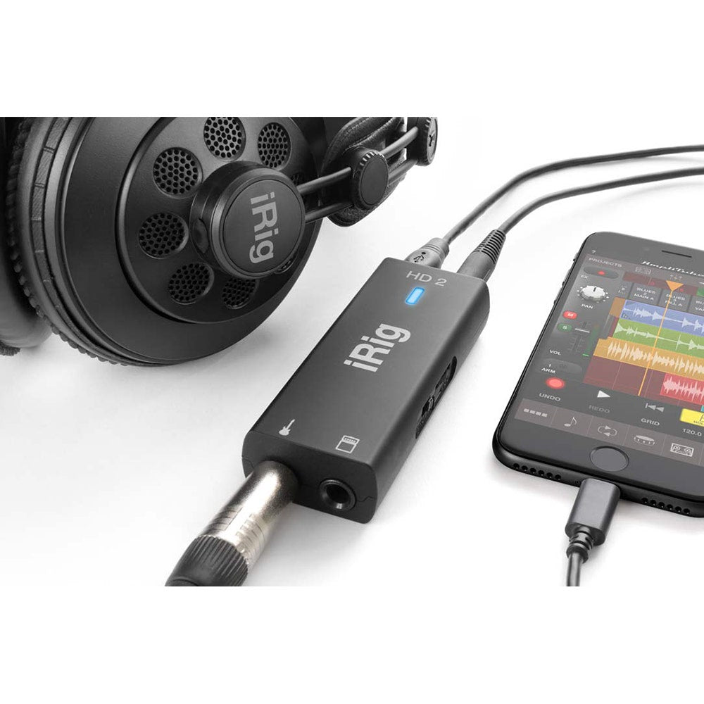 IK Multimedia iRig HD 2 96Khz Digital Audio Mobile Guitar Interface
