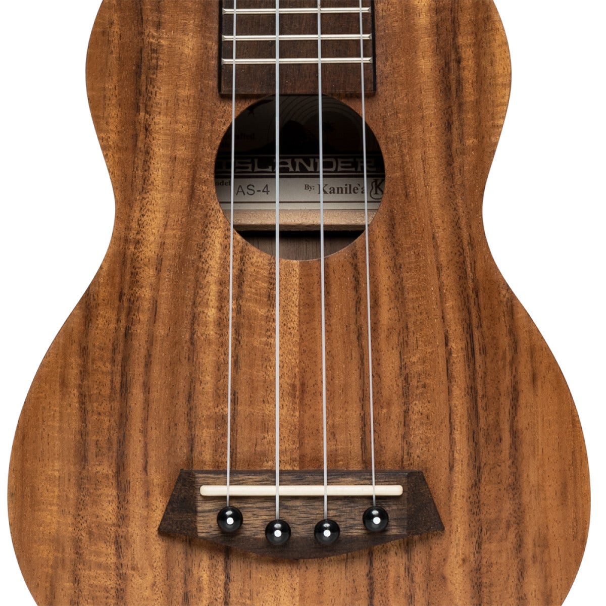 Islander by Kanile'a AS-4 Soprano Ukulele, Acacia Body, Satin Finish, AS4