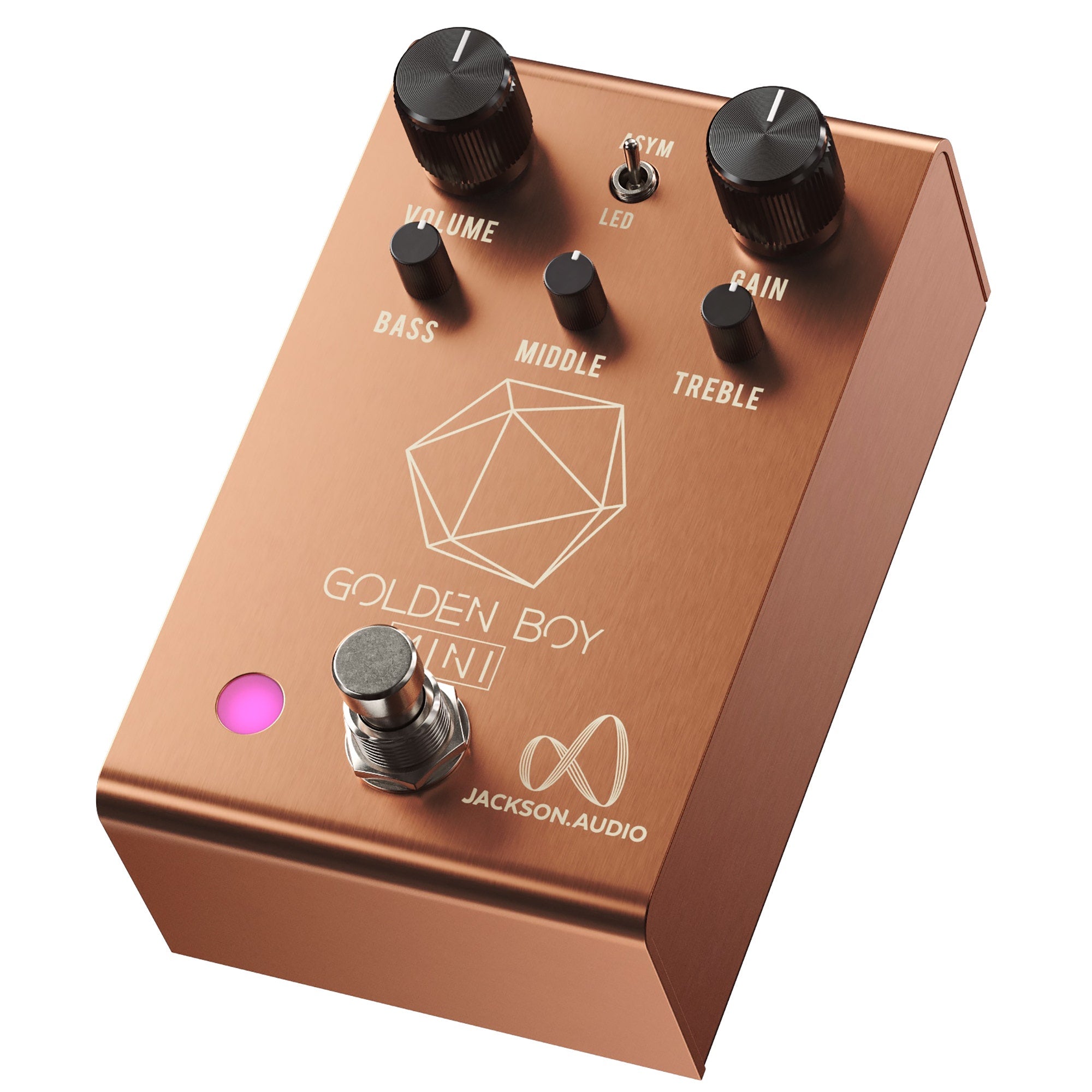 Jackson Audio Joey Landreth Golden Boy Mini Overdrive Guitar Effect Pedal, Limited-Edition Rose Gold