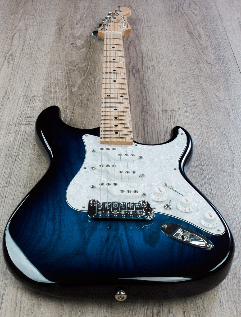 G&L USA Comanche Electric Guitar, Maple Fingerboard, Hard Case - Blueburst
