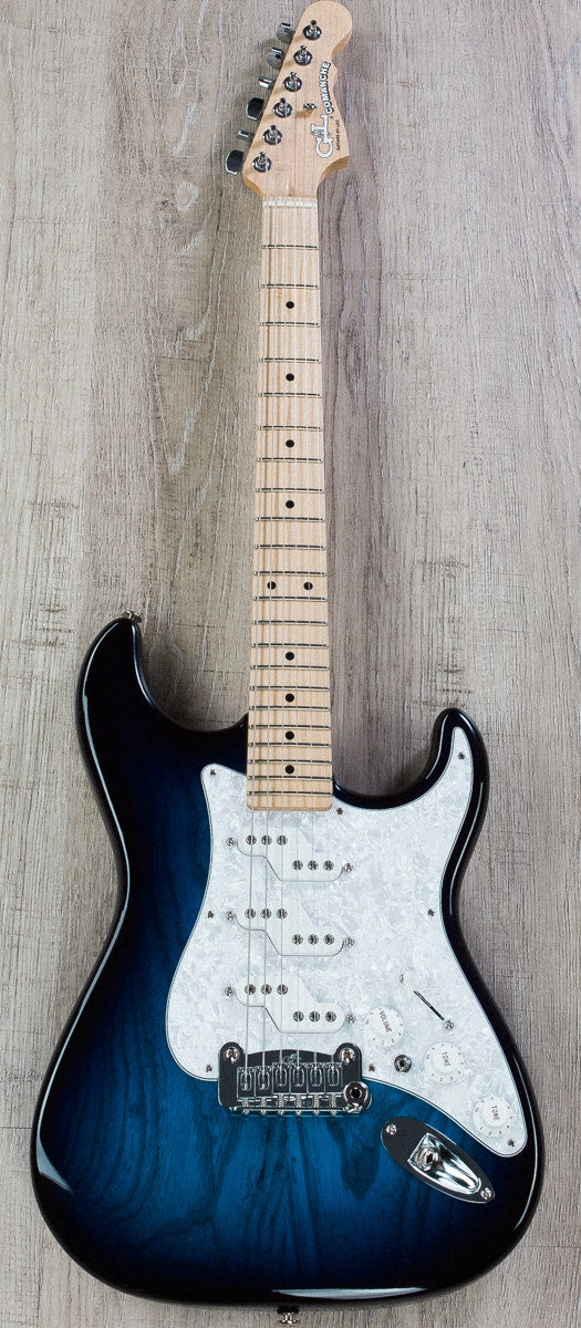 G&L USA Comanche Electric Guitar, Maple Fingerboard, Hard Case - Blueburst