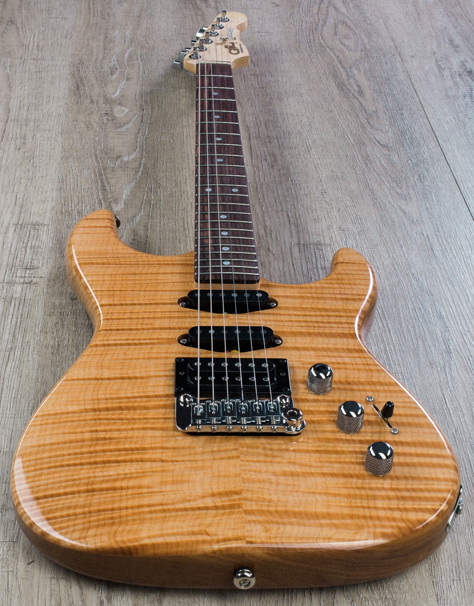 G&L USA Legacy HSS RMC Electric Guitar, Flame Maple Top - Natural Gloss