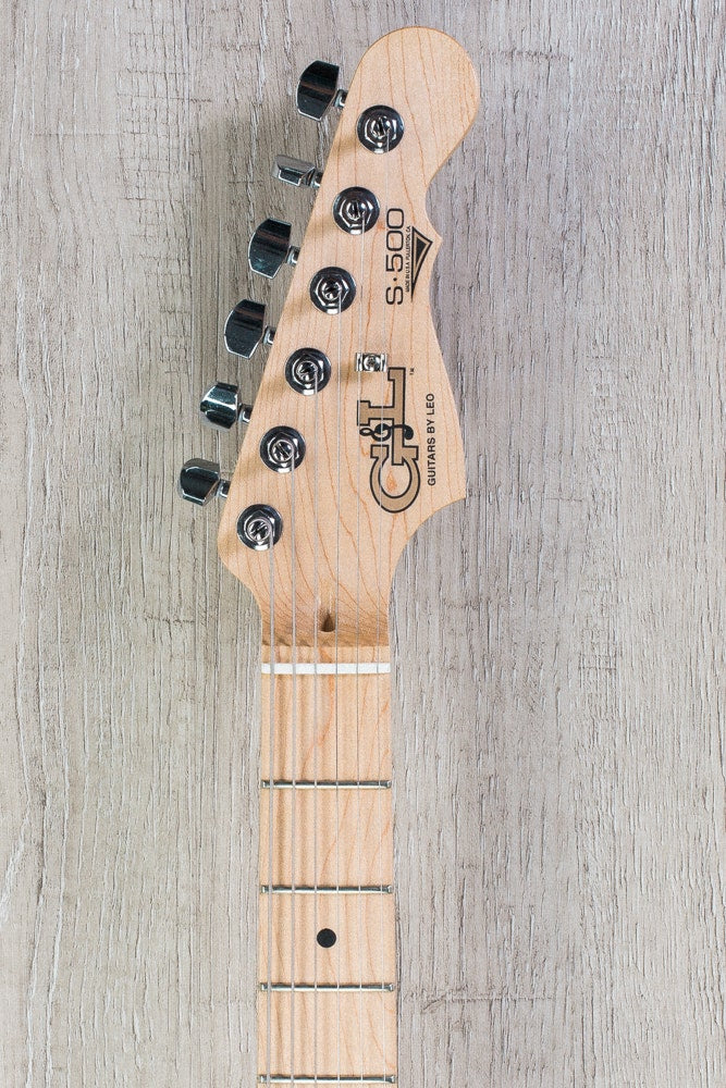 G&L USA S-500 RMC Electric Guitar, Flame Maple Top, Maple Fingerboard, Hard Case - Butterscotch Blonde