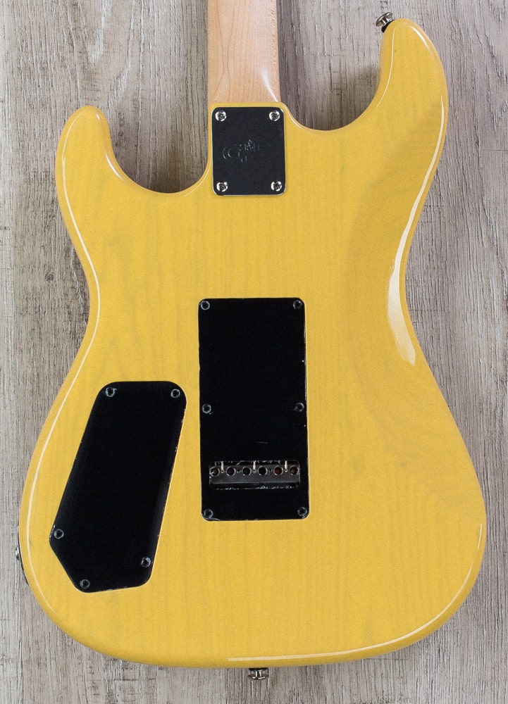G&L USA S-500 RMC Electric Guitar, Flame Maple Top, Maple Fingerboard, Hard Case - Butterscotch Blonde
