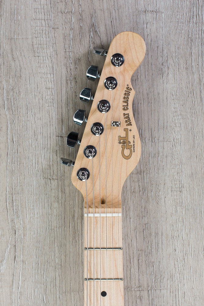 G&L USA ASAT Classic Bluesboy 90 Semi-Hollow Electric Guitar, Maple Fingerboard, Hard Case - Clear Orange