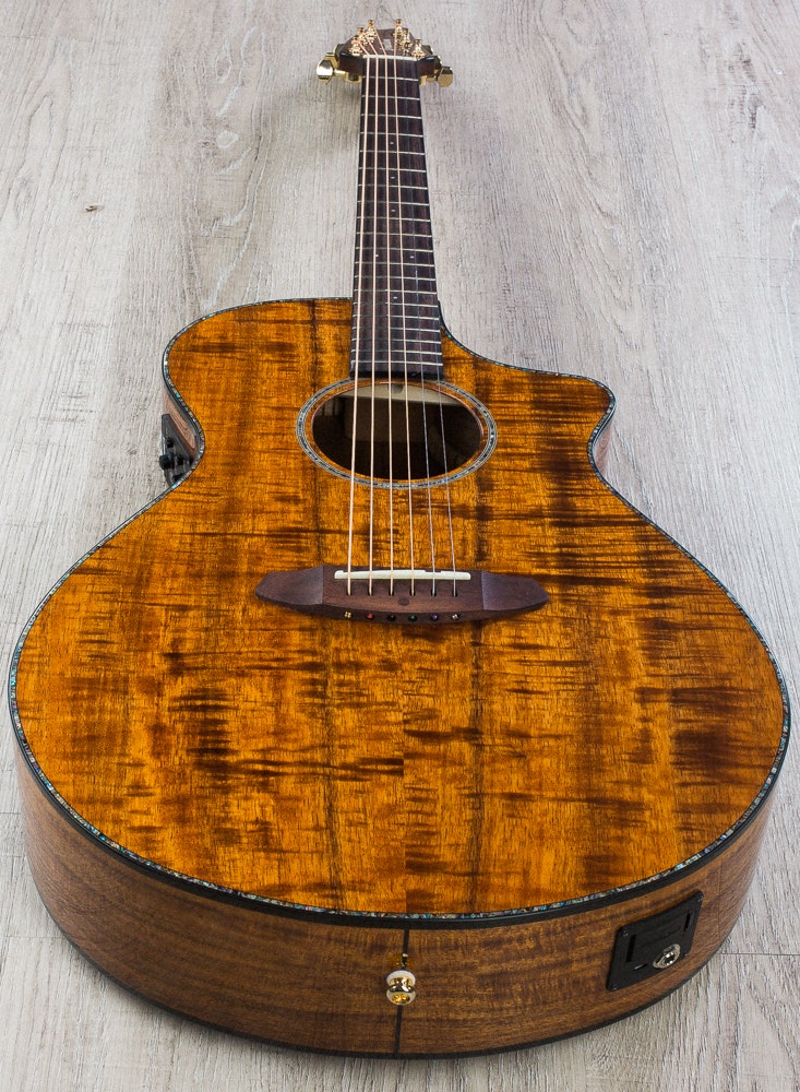 Breedlove Limited Edition Pursuit Concert KK Koa Acoustic-Electric Guitar with Gig Bag - Natural (B-STOCK)