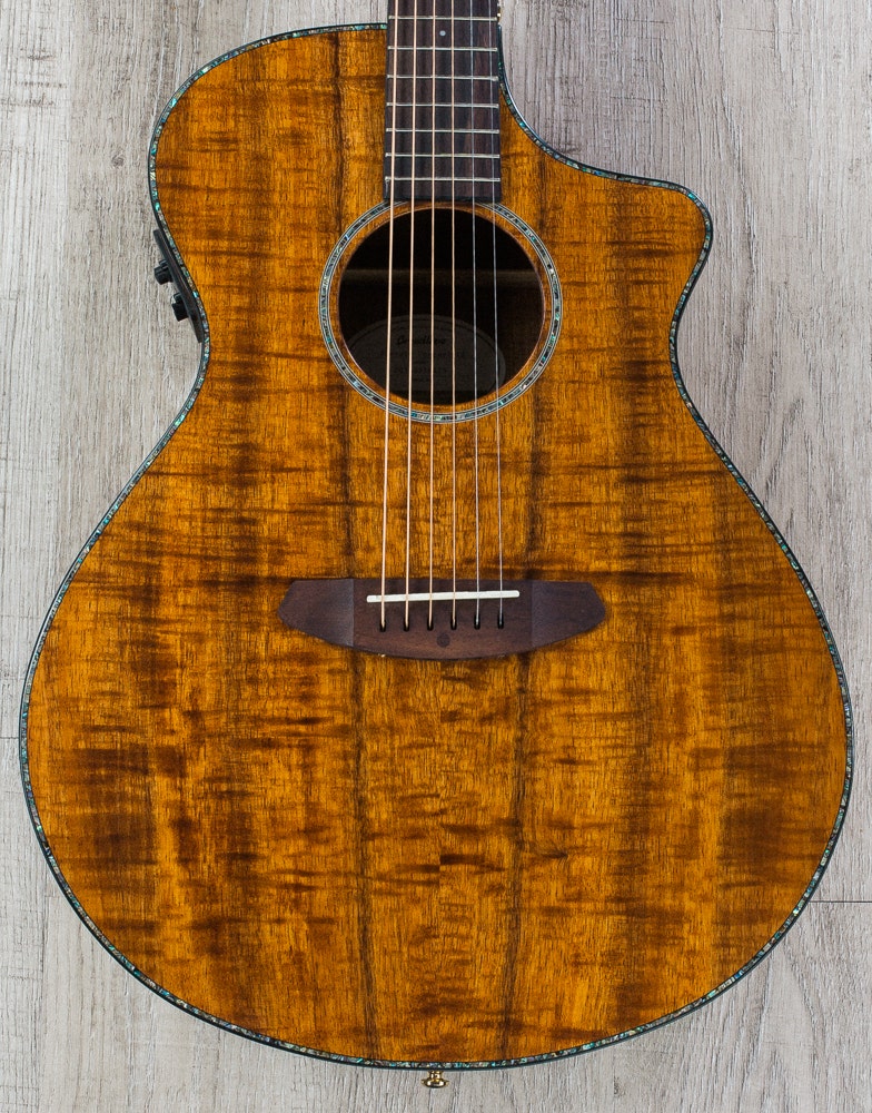 Breedlove Limited Edition Pursuit Concert KK Koa Acoustic-Electric Guitar with Gig Bag - Natural (B-STOCK)