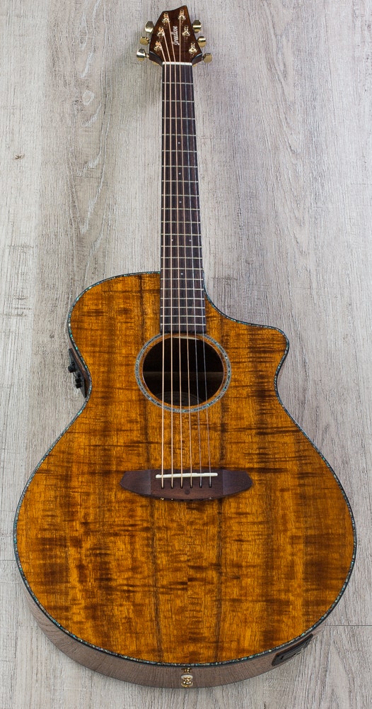 Breedlove Limited Edition Pursuit Concert KK Koa Acoustic-Electric Guitar with Gig Bag - Natural (B-STOCK)