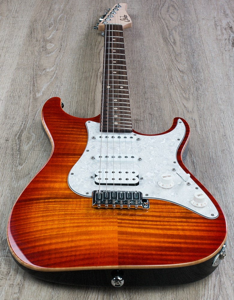 Suhr Standard Pro Electric Guitar, Indian Rosewood Fingerboard with Gig Bag - Fireburst