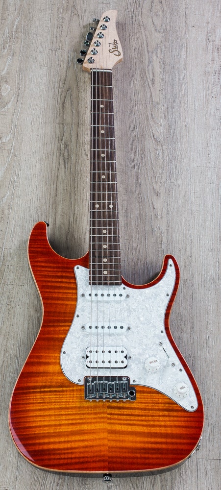 Suhr Standard Pro Electric Guitar, Indian Rosewood Fingerboard with Gig Bag - Fireburst
