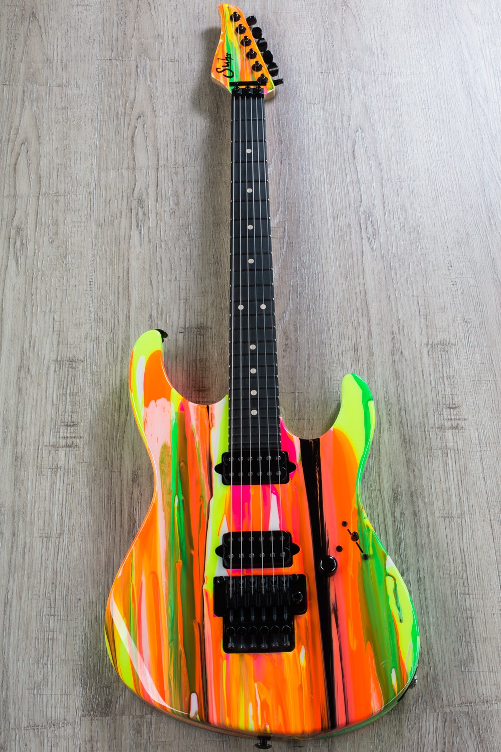 Suhr 80's Shred MKII Ebony Fingerboard Electric Guitar with Hard Case - Drip Finish (JST3W8R)