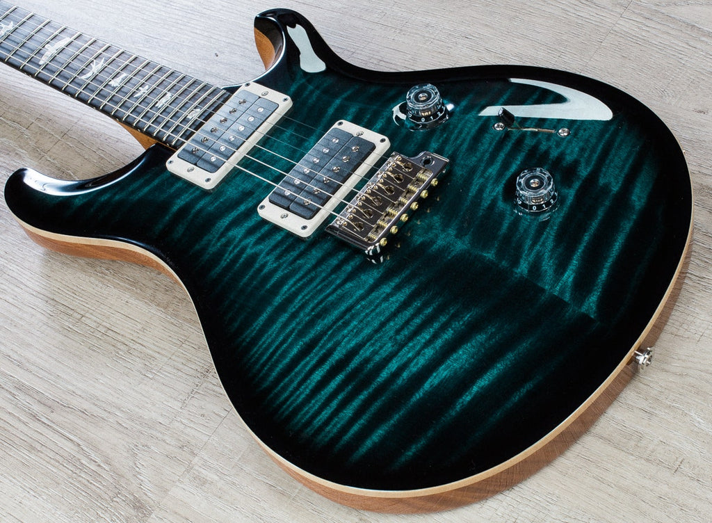 PRS Paul Reed Smith Custom 24 10-Top, Pattern Thin, Electric Guitar with Hard Case - Slate Blue Smokeburst