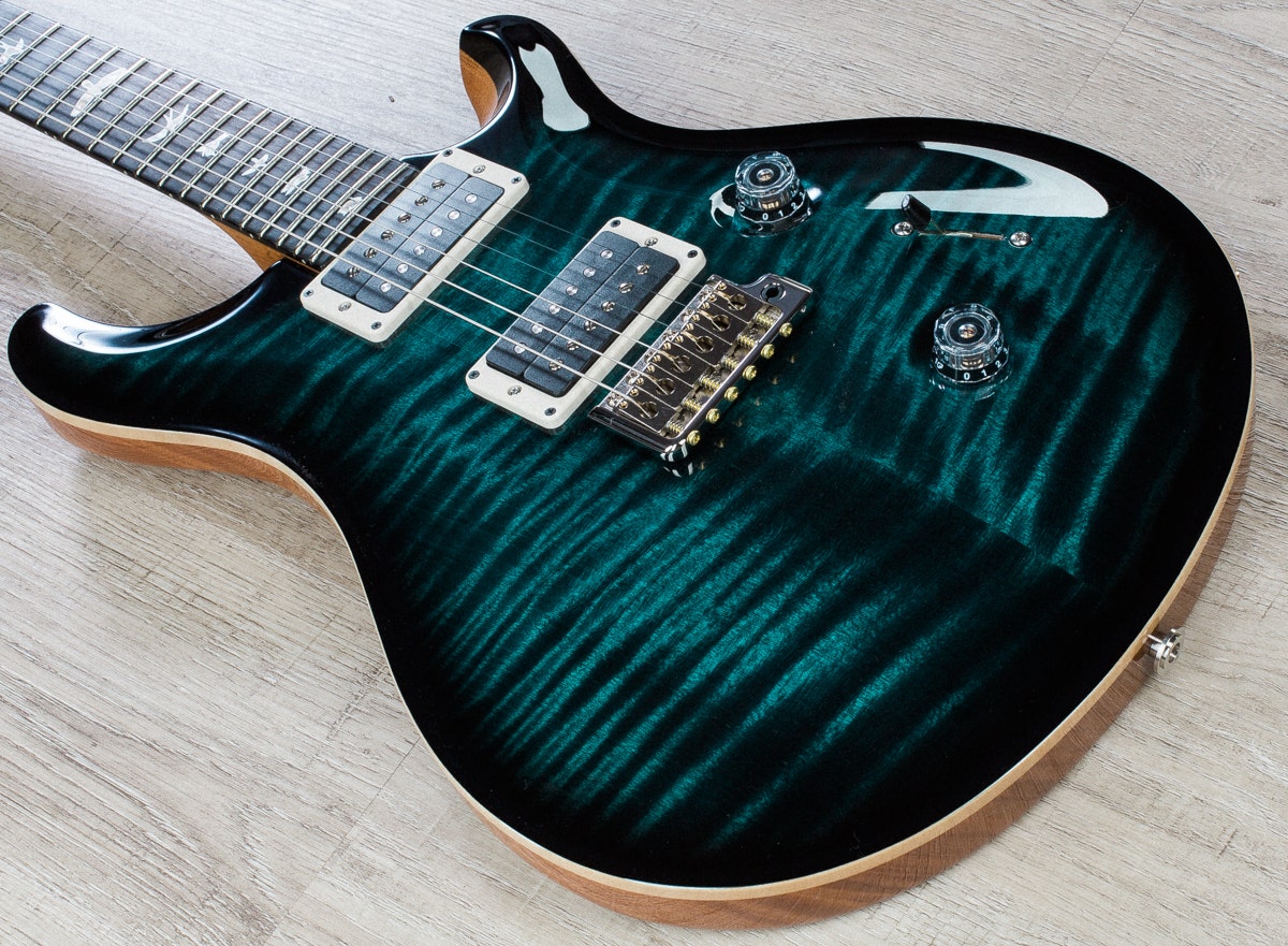 PRS Paul Reed Smith Custom 24 10-Top, Pattern Thin, Electric Guitar with Hard Case - Slate Blue Smokeburst