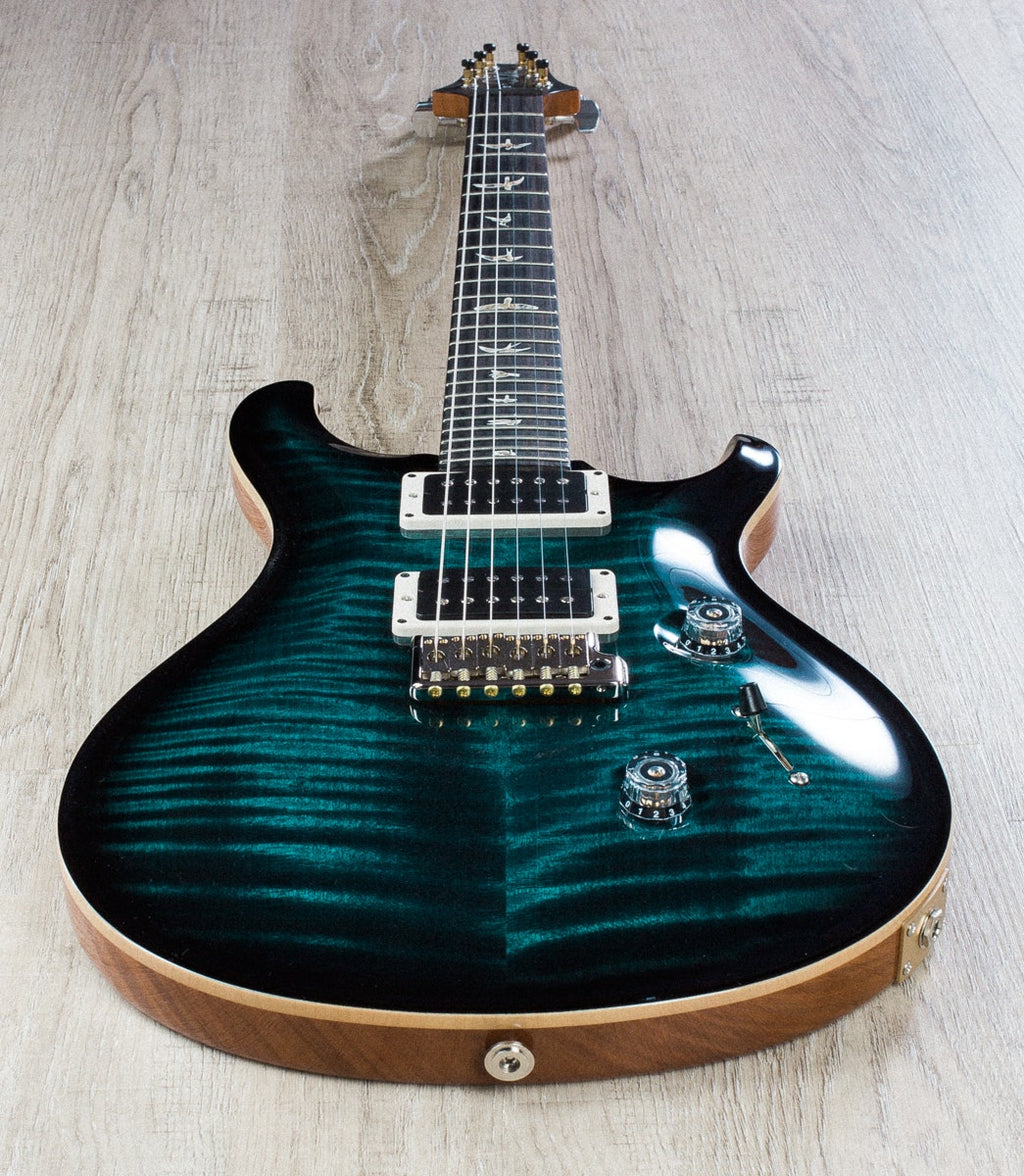 PRS Paul Reed Smith Custom 24 10-Top, Pattern Thin, Electric Guitar with Hard Case - Slate Blue Smokeburst