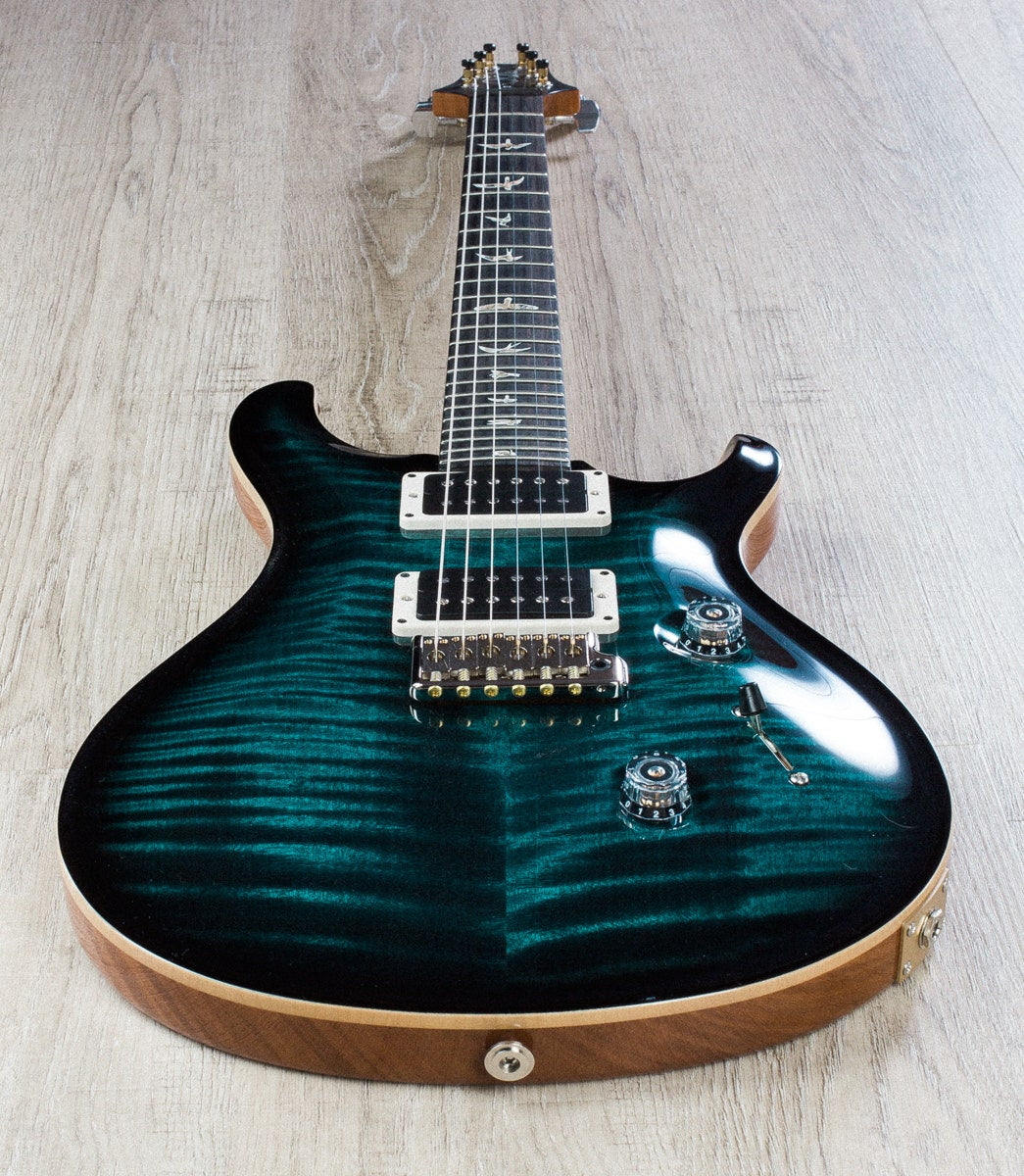 PRS Paul Reed Smith Custom 24 10-Top, Pattern Thin, Electric Guitar with Hard Case - Slate Blue Smokeburst