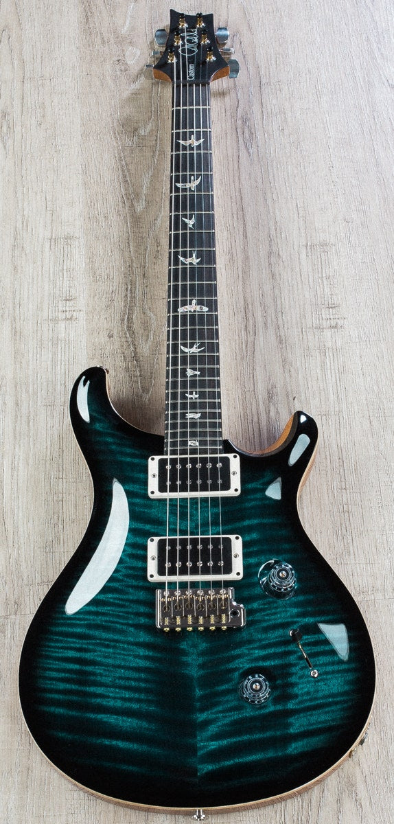 PRS Paul Reed Smith Custom 24 10-Top, Pattern Thin, Electric Guitar with Hard Case - Slate Blue Smokeburst