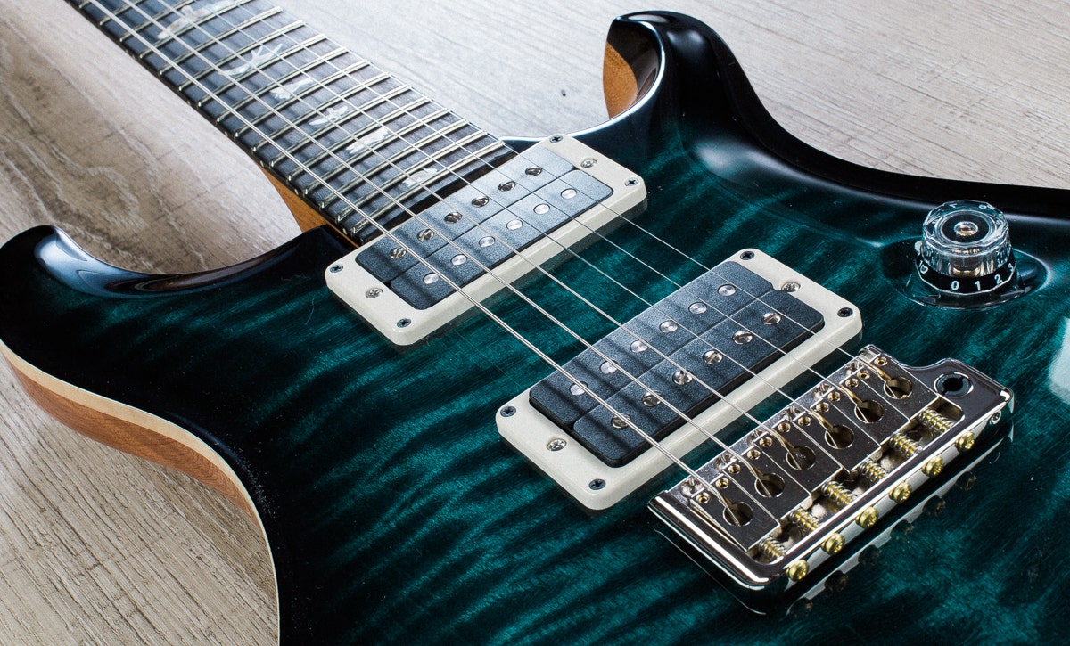 PRS Paul Reed Smith Custom 24 10-Top, Pattern Thin, Electric Guitar with Hard Case - Slate Blue Smokeburst