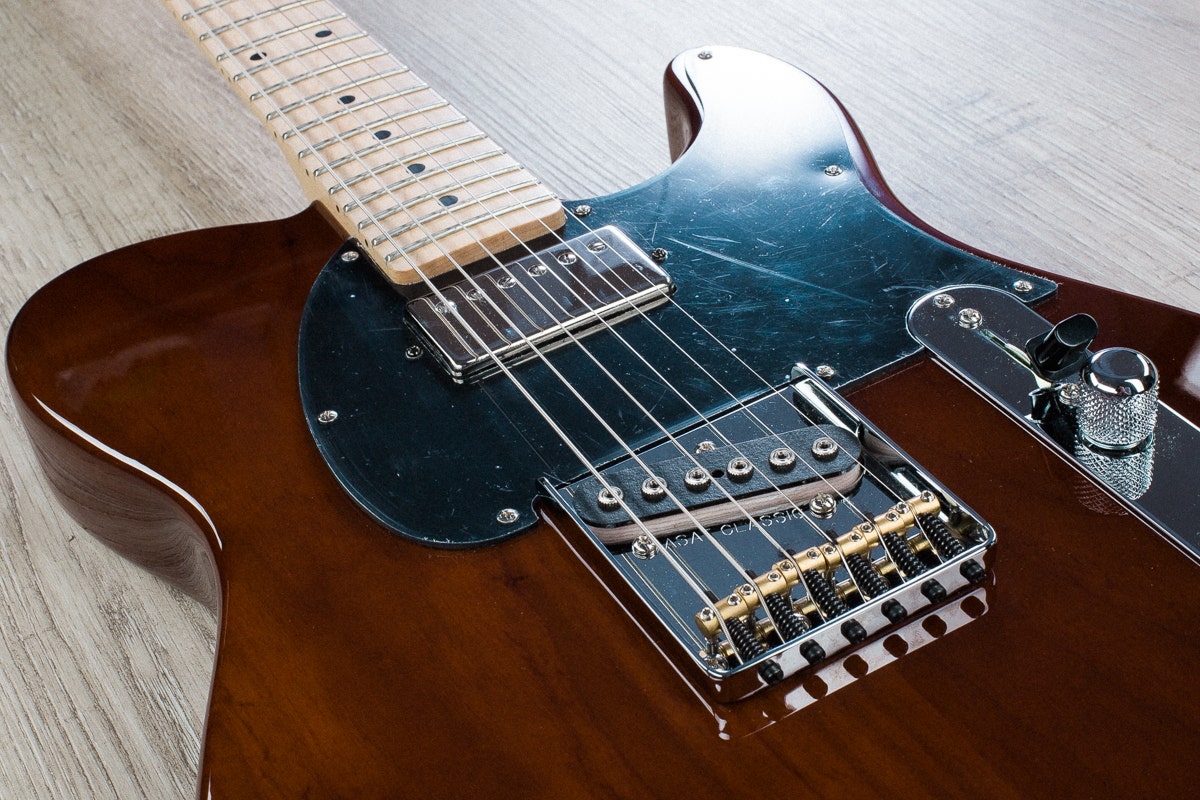 G&L USA ASAT Classic Bluesboy Electric Guitar, Maple Fretboard, Hard Case - Whiskey Finish