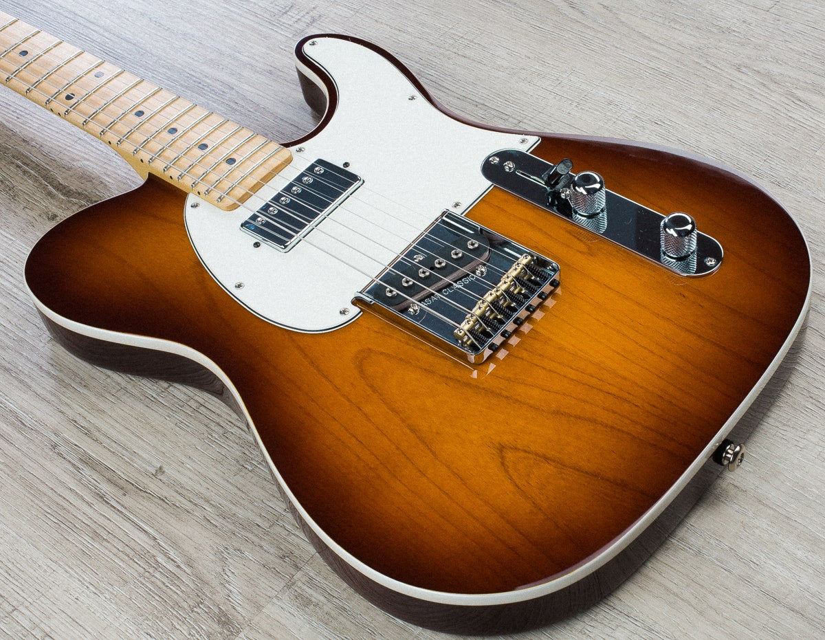 G&L USA ASAT Classic Bluesboy Electric Guitar Maple Neck and Fretboard with Case - Old School Tobacco Sunburst