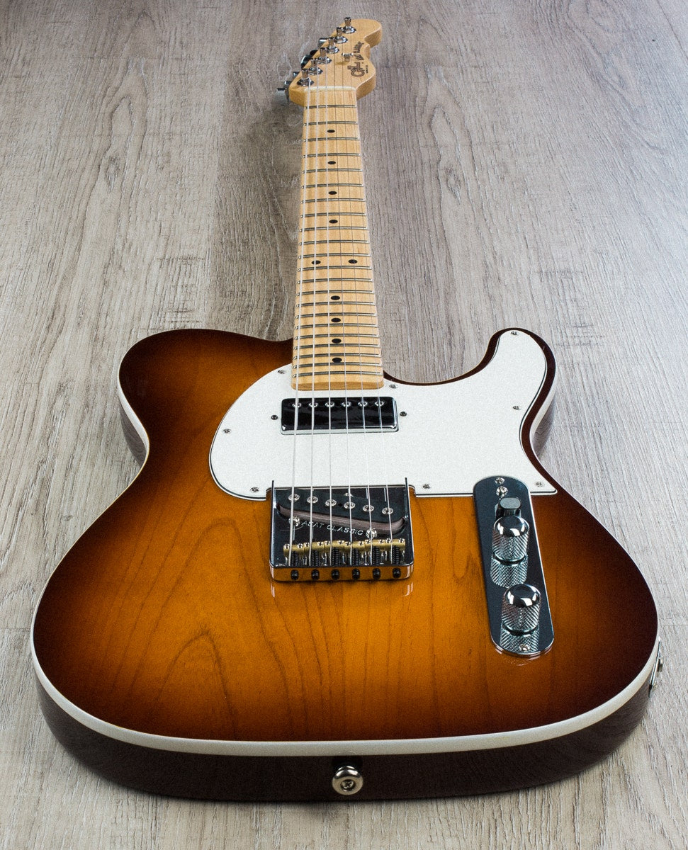 G&L USA ASAT Classic Bluesboy Electric Guitar Maple Neck and Fretboard with Case - Old School Tobacco Sunburst