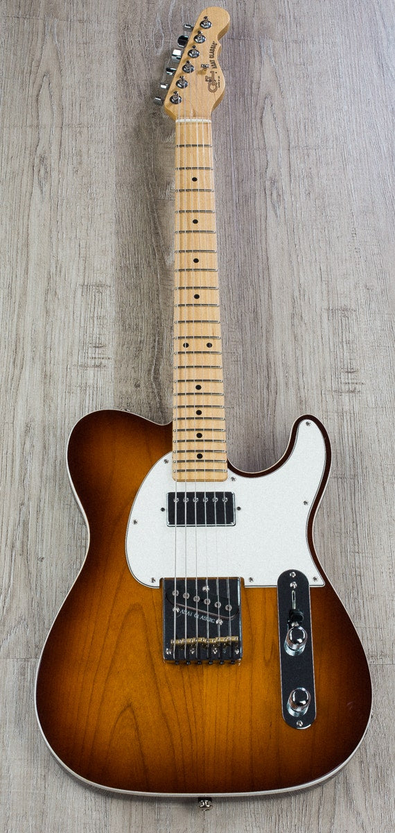G&L USA ASAT Classic Bluesboy Electric Guitar Maple Neck and Fretboard with Case - Old School Tobacco Sunburst