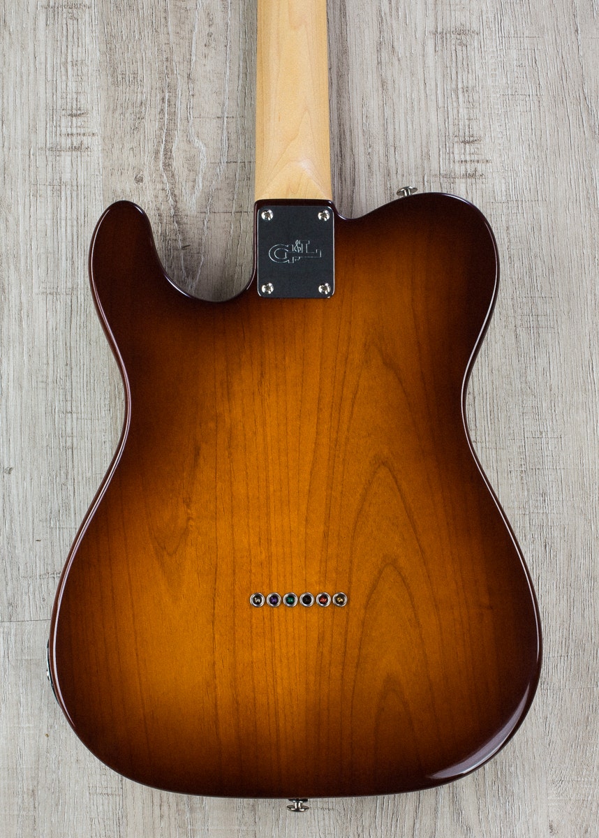 G&L USA ASAT Classic Bluesboy Electric Guitar Maple Neck and Fretboard with Case - Old School Tobacco Sunburst