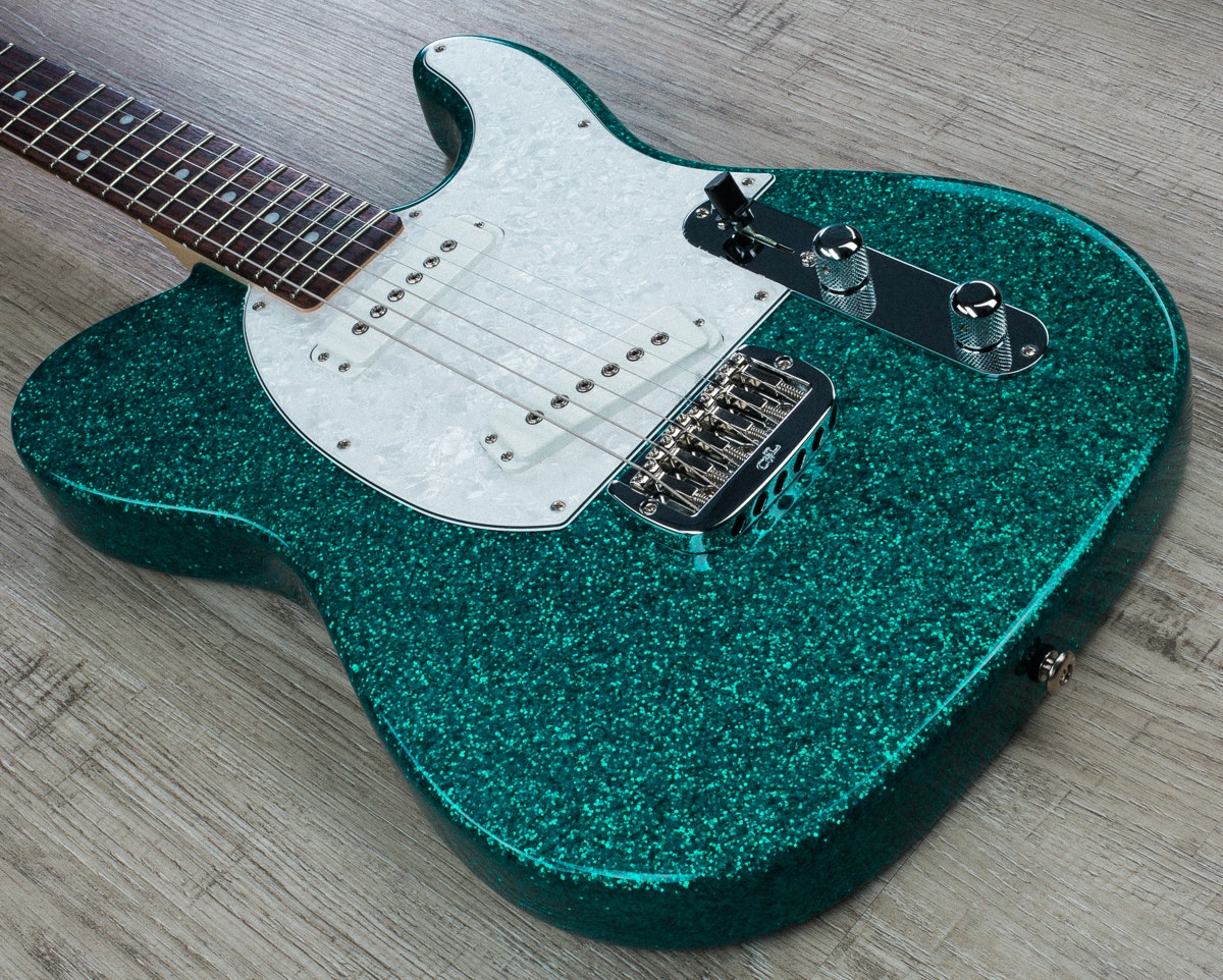 G&L USA ASAT Special Electric Guitar, Rosewood Fingerboard, Hard Case - Turquoise Flake Finish