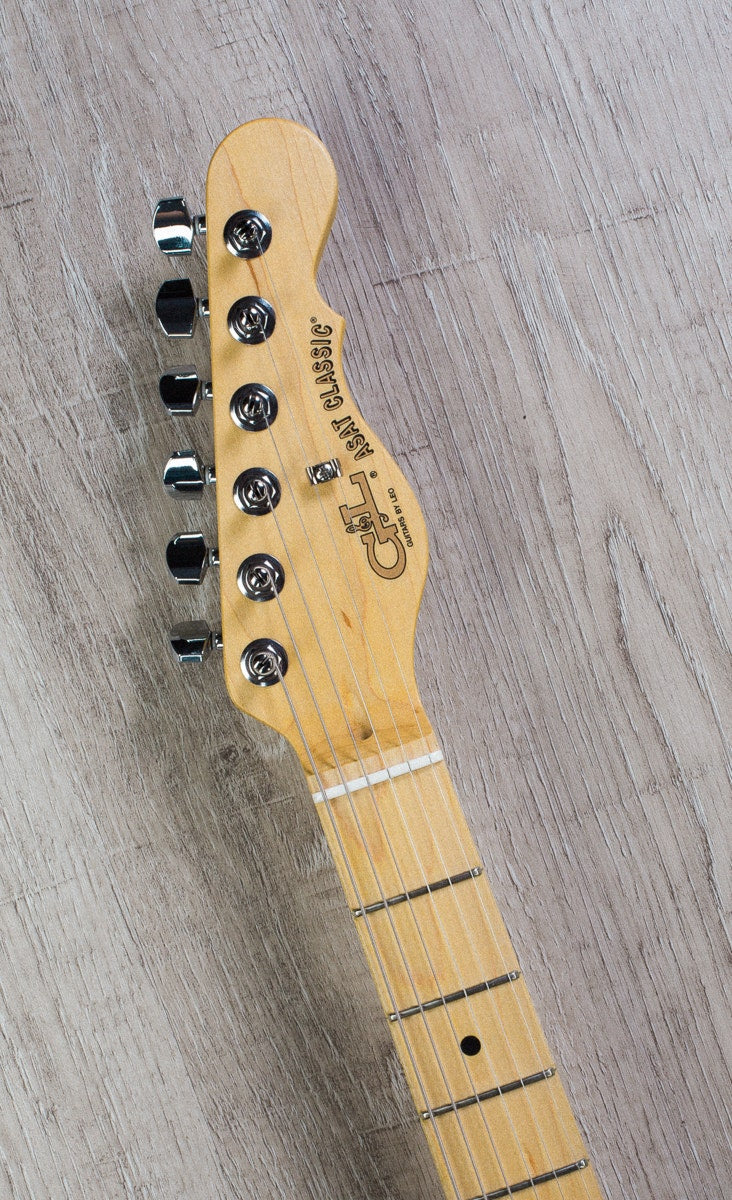 G&L USA ASAT Classic Electric Guitar Maple Neck and Fretboard with Case - 2-Tone Sunburst Frost Finish