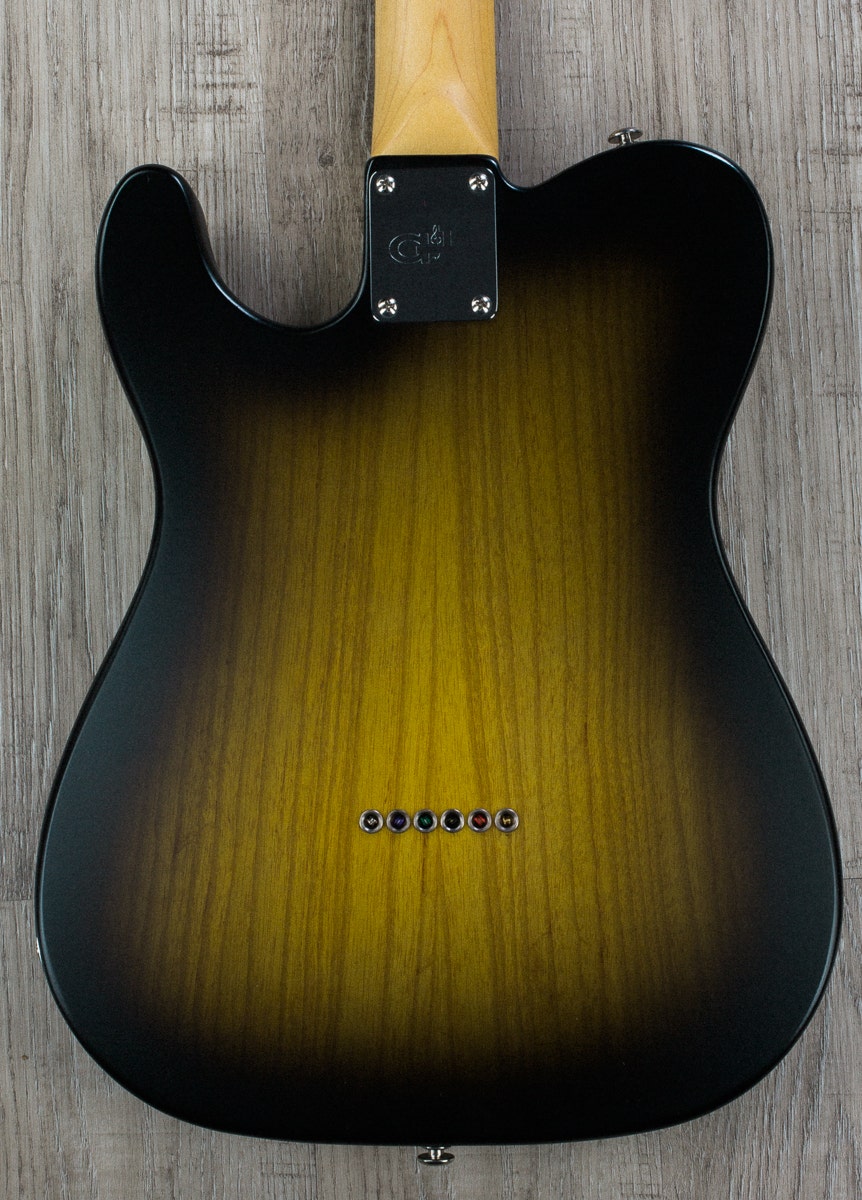 G&L USA ASAT Classic Electric Guitar Maple Neck and Fretboard with Case - 2-Tone Sunburst Frost Finish