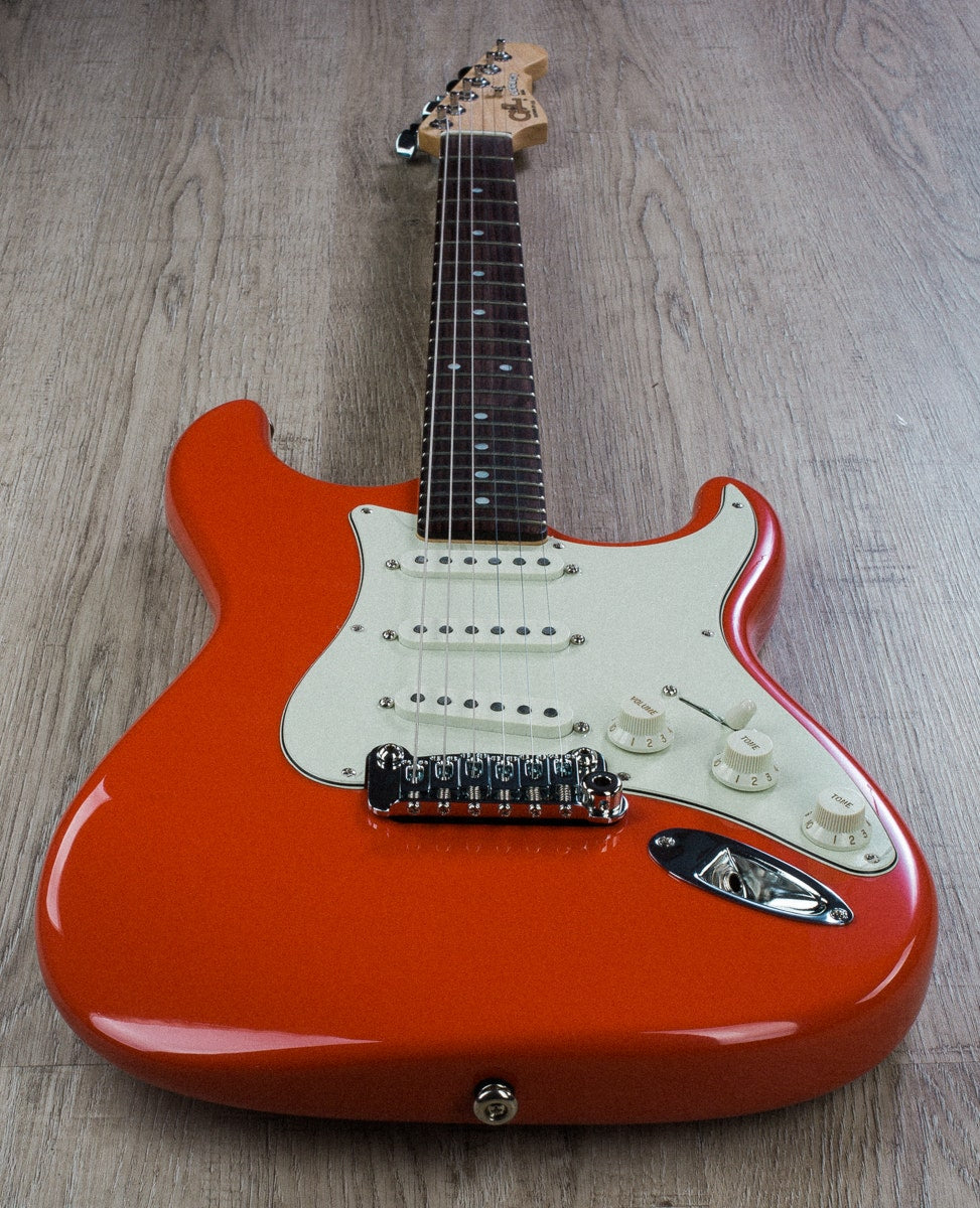 G&L USA Legacy Electric Guitar Maple Neck and Rosewood Fretboard with Mint Single Coils and Case - Fullerton Red Finish