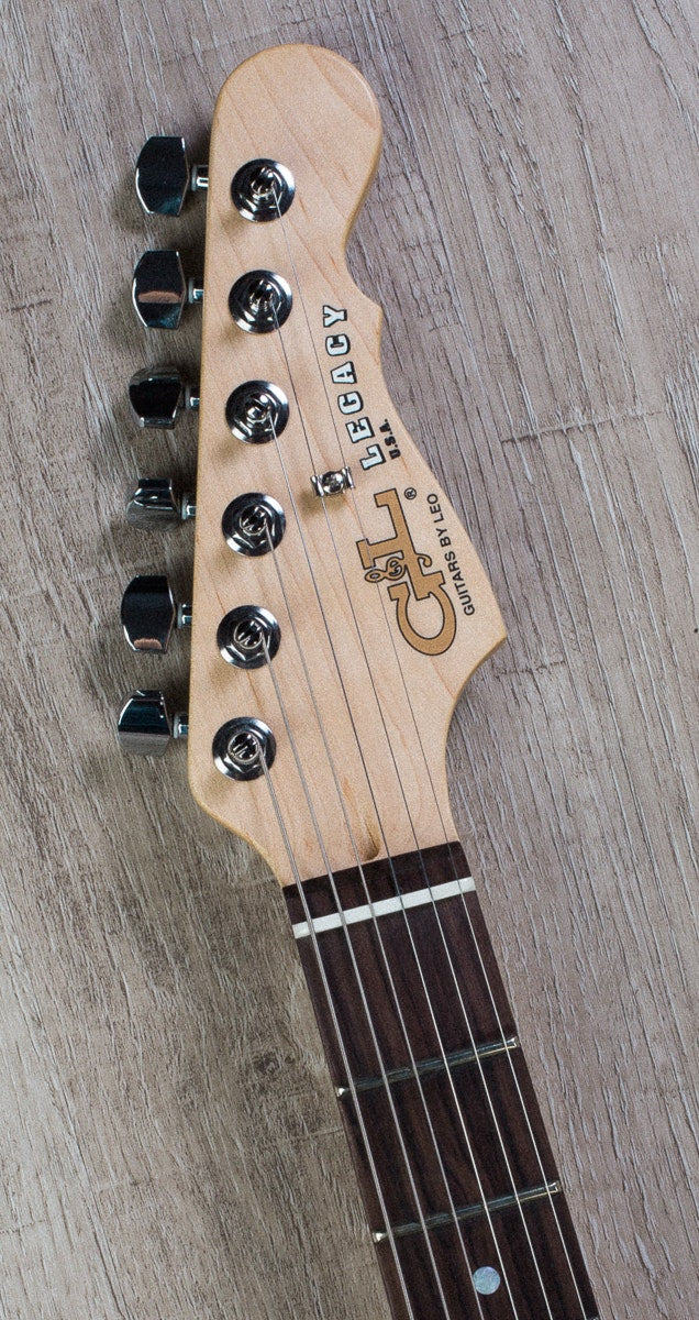 G&L USA Legacy Electric Guitar Maple Neck and Rosewood Fretboard with Mint Single Coils and Case - Fullerton Red Finish