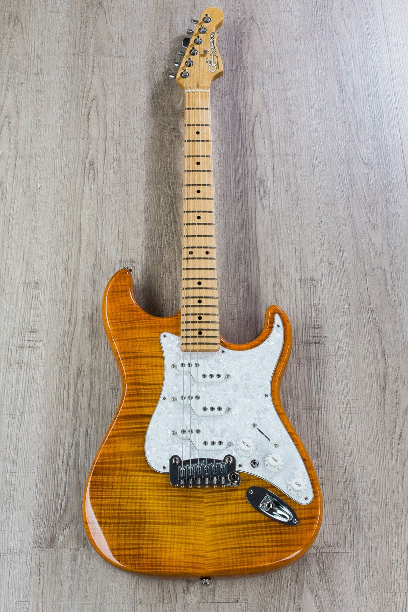 G&L USA Comanche Electric Guitar Maple Neck and Fretboard with Case - Honeyburst Finish