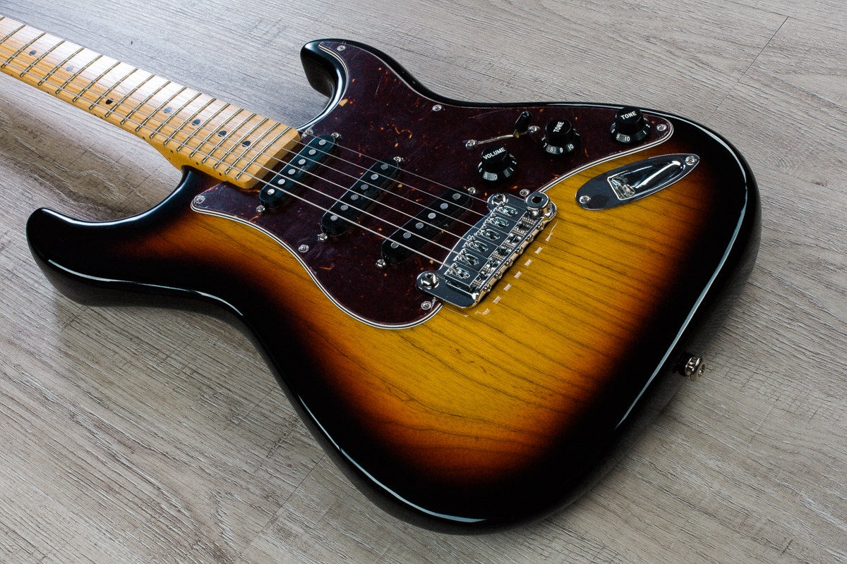 G&L USA Legacy Single Coil Electric Guitar Maple Neck and Fretboard with Case - 3-Tone Sunburst Nitrocellulose Finish