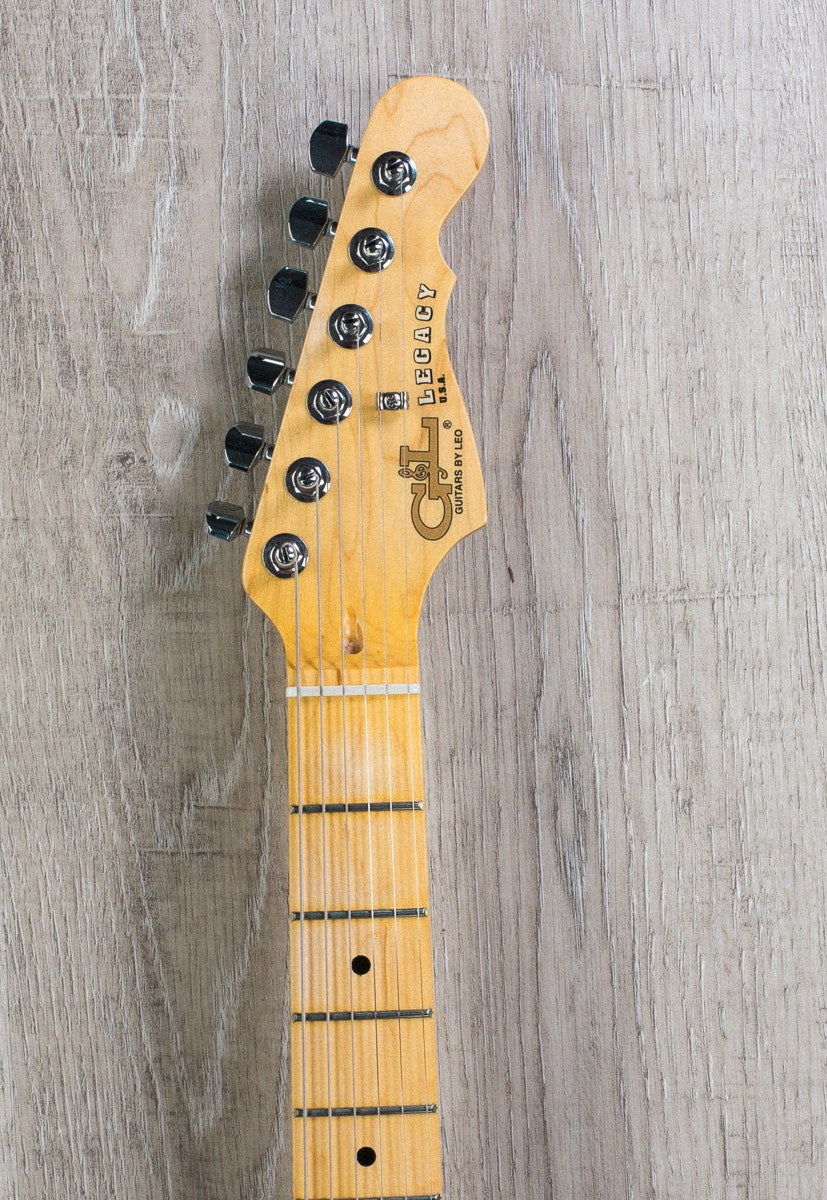 G&L USA Legacy Single Coil Electric Guitar Maple Neck and Fretboard with Case - 3-Tone Sunburst Nitrocellulose Finish