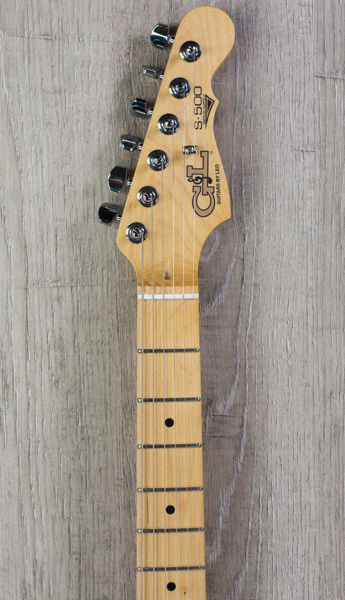 G&L USA S-500 Single Coil Electric Guitar Maple Neck and Fretboard  Case - Honeyburst Finish