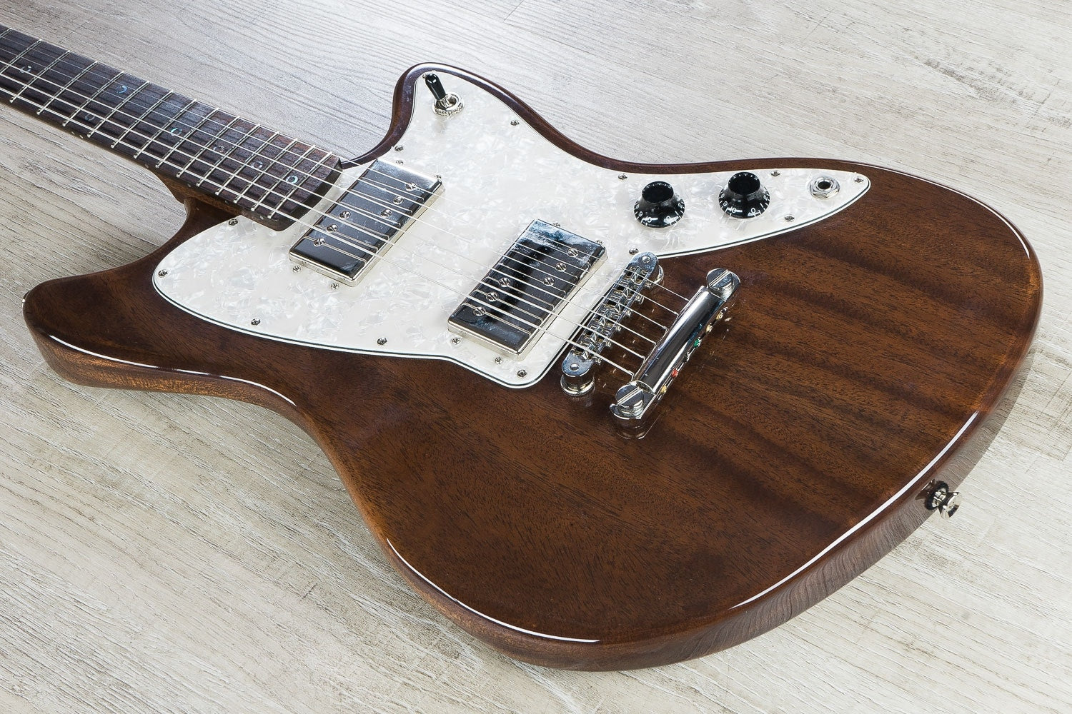 Jennings Voyager Electric Guitar, Rosewood Fretboard, Stop Tail Bridge, Gator Gig Bag - Espresso Mahogany (Open Box)