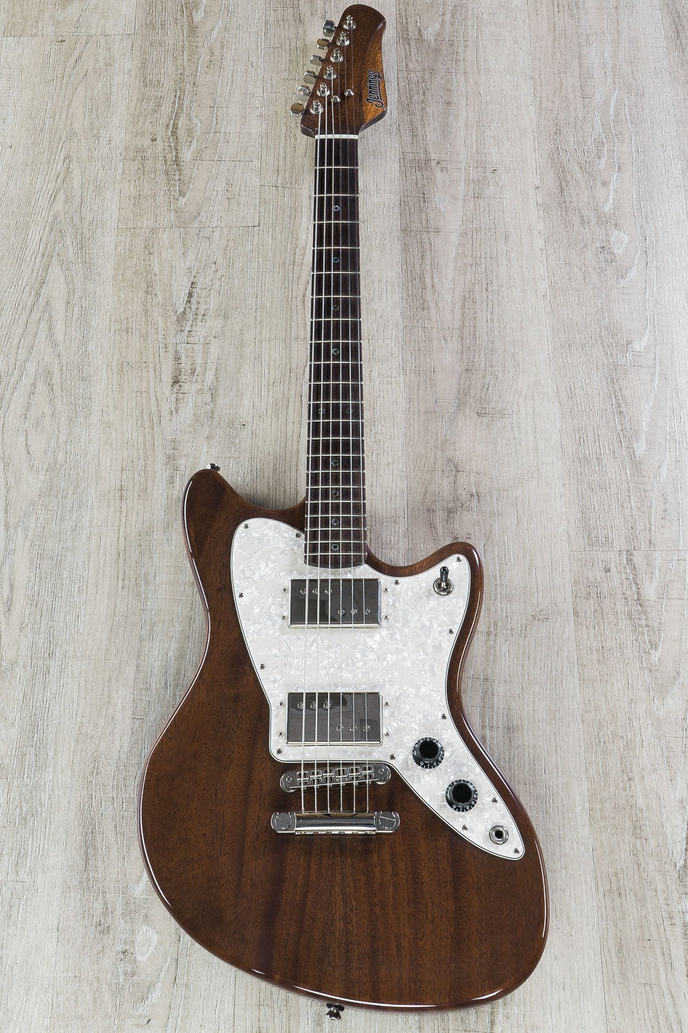 Jennings Voyager Electric Guitar, Rosewood Fretboard, Stop Tail Bridge, Gator Gig Bag - Espresso Mahogany (Open Box)