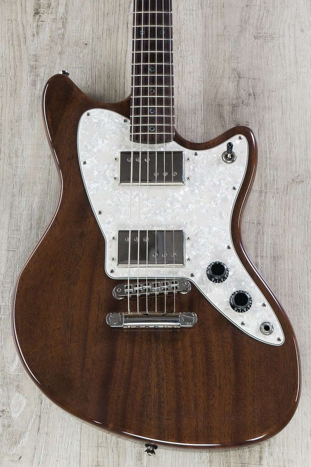 Jennings Voyager Electric Guitar, Rosewood Fretboard, Stop Tail Bridge, Gator Gig Bag - Espresso Mahogany (Open Box)